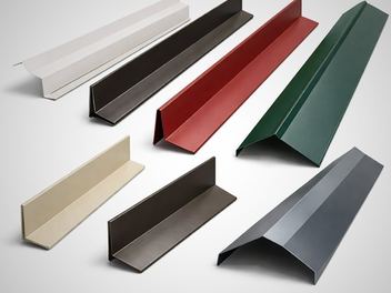 Trim and flashing profiles fanned out by color