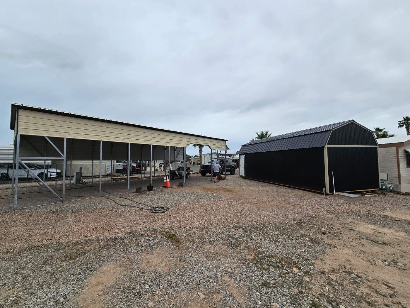 Carport and Barn