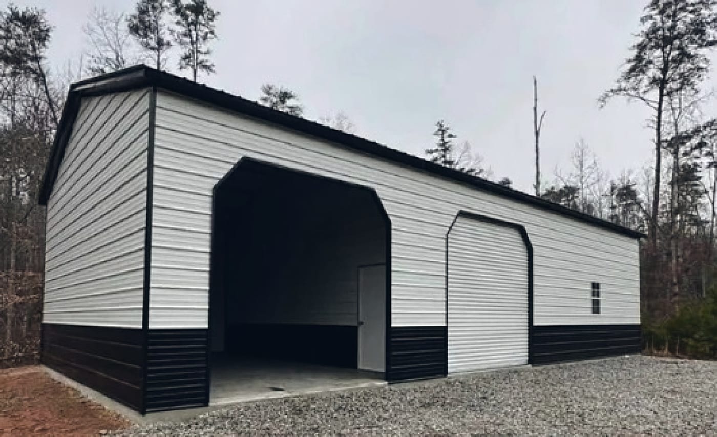White and Black Garage